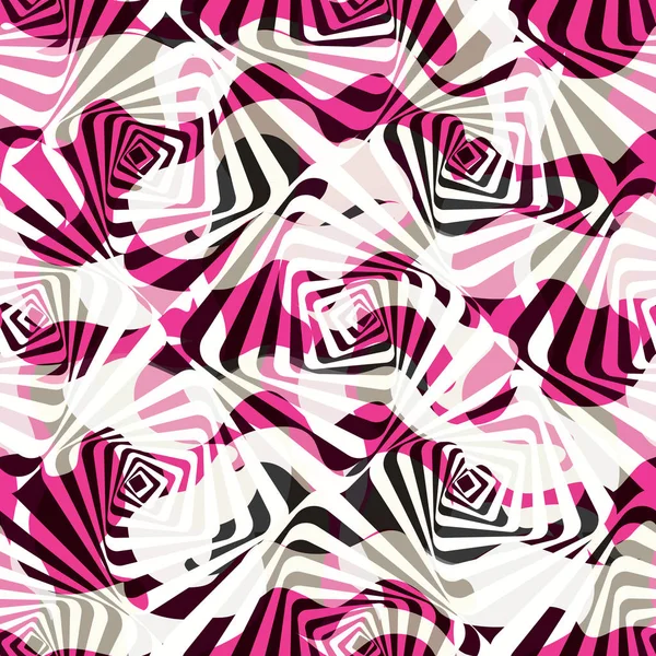 Illustration abstraite sans couture de carreaux d'illusion d'optique rectangulaires — Image vectorielle
