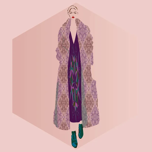 Illustrazione di moda vettoriale . — Vettoriale Stock