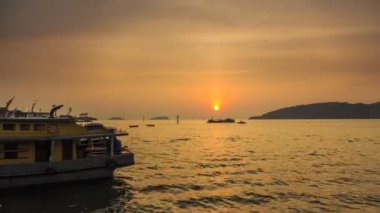 4 k çözünürlüklü aşağı güzel günbatımı güneş hızlandırılmış