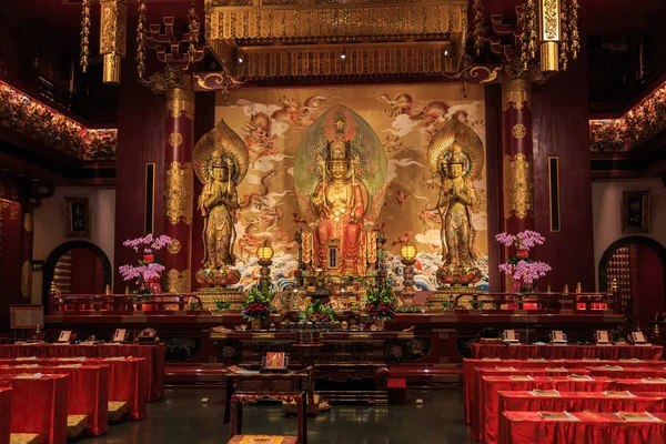 Buddha Buddha Zahn Relikt Tempel Singapore — Stockfoto