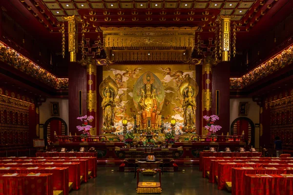 Buddha Buddha Zahn Relikt Tempel Singapore — Stockfoto