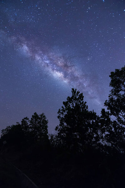 Удивительная красота ночного неба галактики Млечный Путь в Сабах, Борнео, (Длинная фотография экспозиции с зерном.
.)