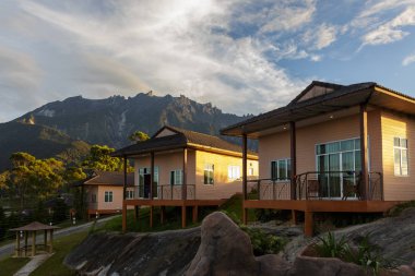 Mount Kinabalu formunu görüntüle hayal dünyası Resort, Kundasang, Sabah, Borneo