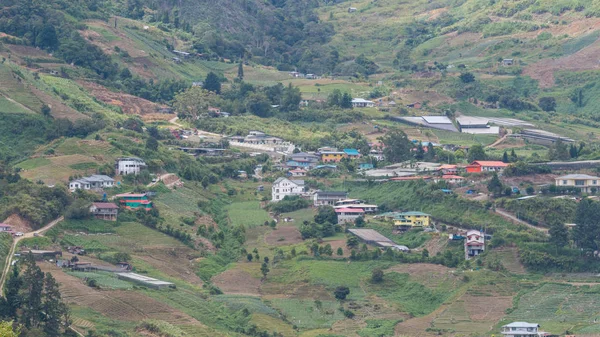 Natur Hochland Grüne Landschaft Blick Auf Kundasang Stadt Sabah Malaysia — Stockfoto