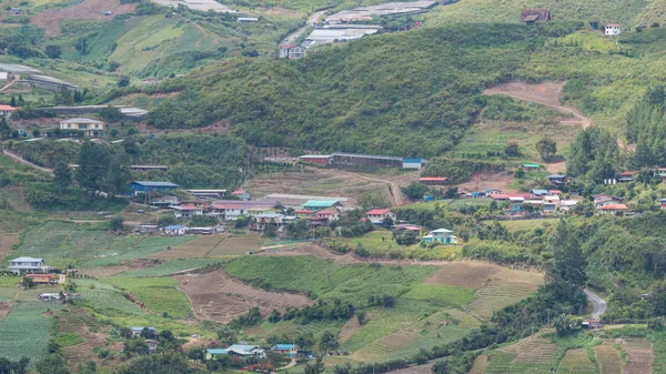 Natur Hochland Grüne Landschaft Blick Auf Kundasang Stadt Sabah Malaysia — Stockfoto