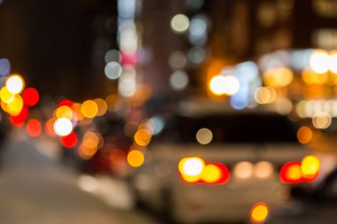 Odak trafiğinden, ışıklardan ve Japonya 'daki Sapporo Hokkaido' daki insanlardan.