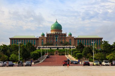 Putrajaya, Malezya - CIRCA JUNE, 2017: Perdana Putra, Malezya Başbakanlığı, Putrajaya. Putrajaya 'daki ana tepede yer alan ülke, Malezya federal hükümetinin bir kolu haline geldi.