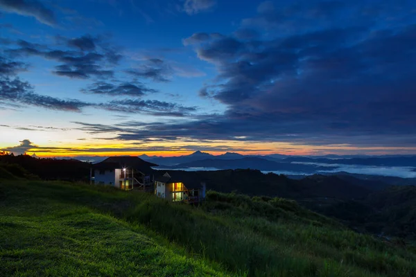 Beautiful Twilight Sunrise Scene Travel Concept — Stock Photo, Image