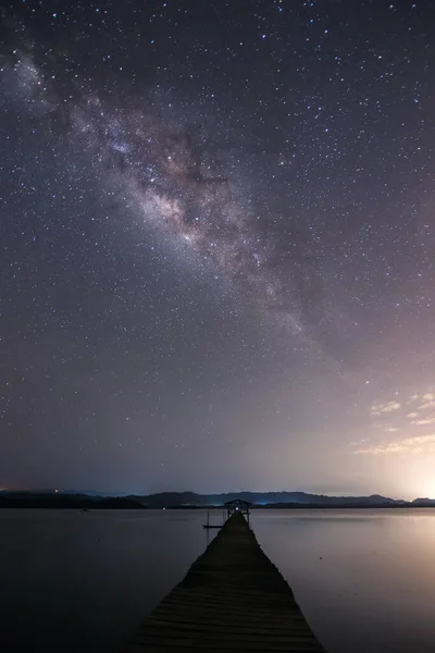 Piękna Droga Mleczna Niesamowita Droga Mleczna Galaktyka Borneo Droga Mleczna — Zdjęcie stockowe