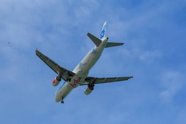 Kota Kinabalu Sabah Malaysia July 2017 Airplane Ready Landing Kota — Stock Photo, Image