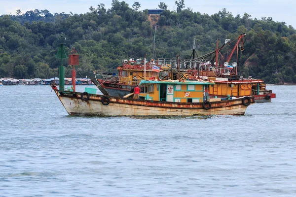 Kota Kinabalu Sabah Malaysia July 2017 Fisherman Boat Kota Kinabalu — Stock Photo, Image