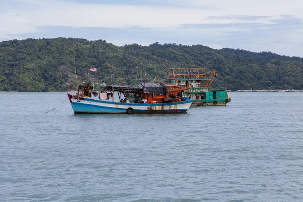 Kota Kinabalu Sabah Malajsie Července 2017 Rybářská Loď Kota Kinabalu — Stock fotografie