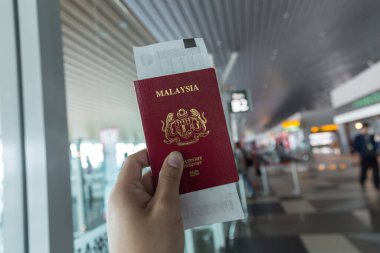 Malezya Uluslararası Pasaport Seyahati Konsepti