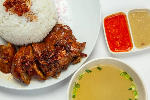 맛있는 닭고기와 하이난 — 스톡 사진