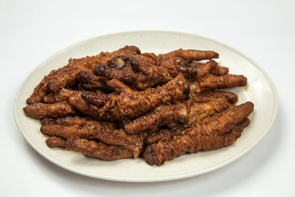 Chinese Cooked Chicken feed or Braised chicken on white background