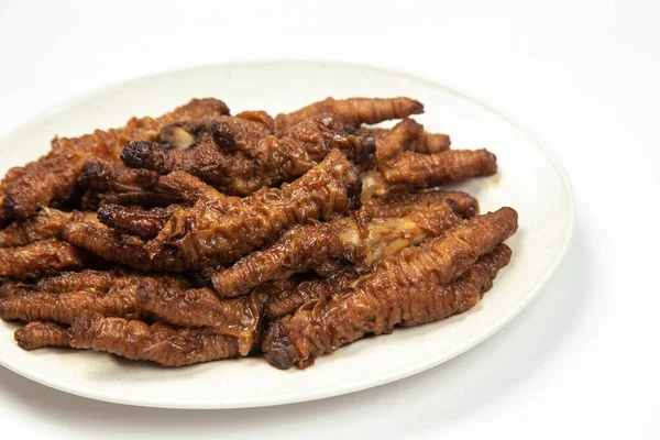 Chinese Cooked Chicken Feed Braised Chicken White Background — Stock Photo, Image