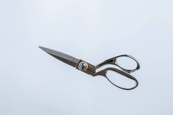 Kovové Nůžky Pro Šití Izolovaných Bílém Pozadí — Stock fotografie