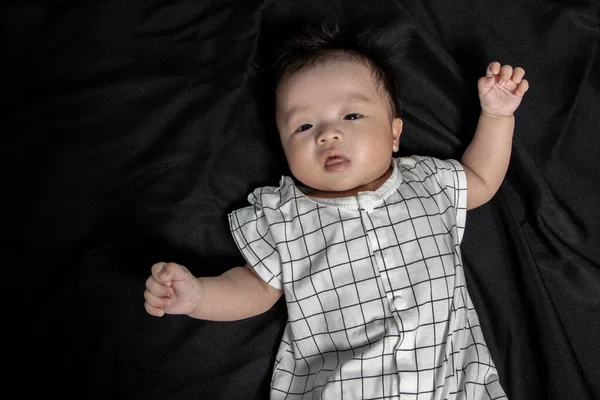 Retrato Imagem Três Meses Idade Ásia Bonito Pequeno Bebê Menino — Fotografia de Stock