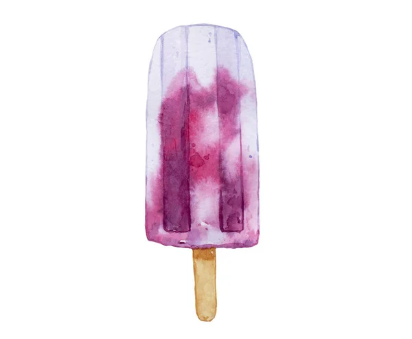 Sulu boya meyve buzlu şeker beyaz arka plan üzerinde izole. Ferahlatıcı, tatlı yaz tatlı.