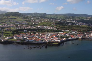 Horta şehir ve Azores, Portekiz adalar Körfezi Horta