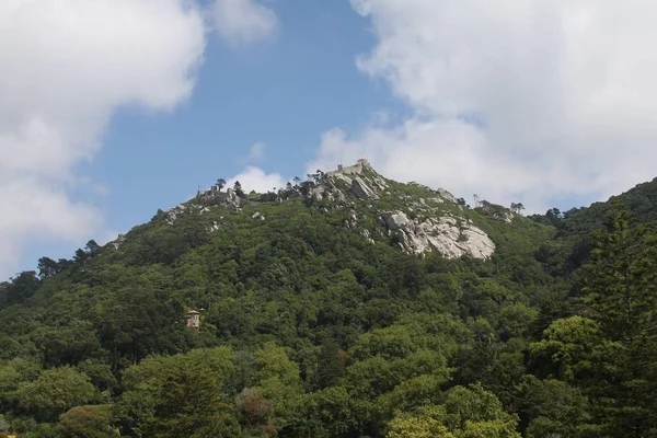 Castillo Los Moros Castelo Dos Mouros Castillo Medieval Situado Sintra — Foto de Stock