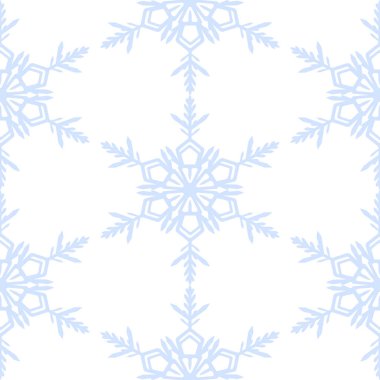 Kış sorunsuz arka plan mavi kar taneleri ile. Kar Don etkisi. Soyut kar taneleri seamless modeli