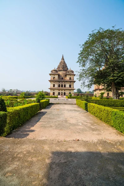 Orchha Cenotaphs Сонячний День Vleear Синє Небо Могольської Сади Також — стокове фото