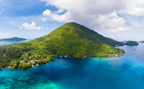 Havadan Görünümü Banda Adaları Moluccas Adalar Endonezya Pulau Gunung Api — Stok fotoğraf