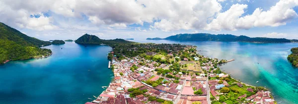 Vista Aérea Ilhas Banda Arquipélago Das Molucas Indonésia Pulau Gunung — Fotografia de Stock