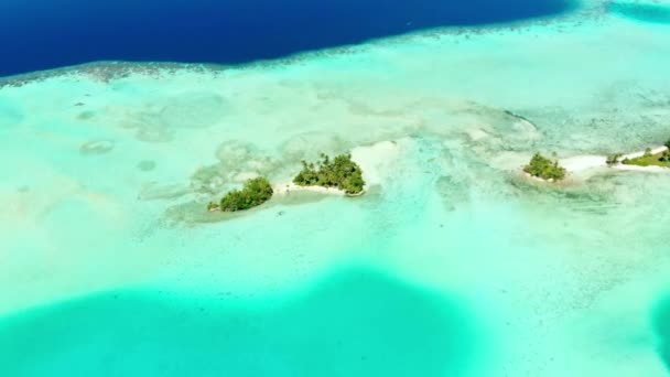 Anténa Létání Nad Pustém Ostrově Tropické Pláže Karibského Moře Tyrkysové — Stock video