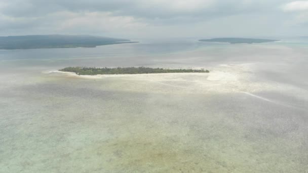 Aerial Flying Tropical Island Travel Destination Wakatobi National Park Indonesia — Stock Video