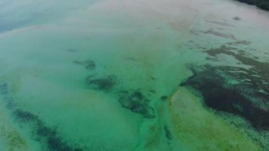 Hava: Ohoidertawun Kei Adaları Maluku Endonezya palmiye ağacı orman mercan resifi düşük gelgit kirlenmemiş kıyı şeridi plaj gün batımı