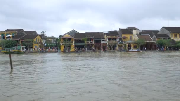 Hoi Vietnam Circa Enero 2019 Inundación Ríos Calle Hoi Famoso — Vídeo de stock