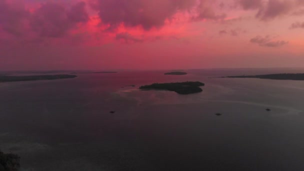 Aerial Uncontaminated Coastline Tropical Beach Caribbean Sea Pasir Panjang Kei — Stock Video