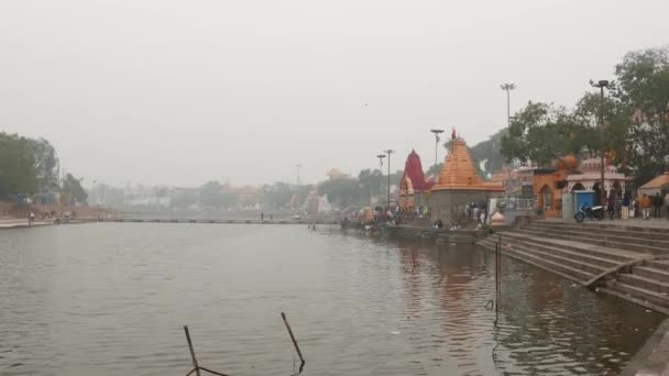 Ujjain Inde Décembre 2017 Cérémonie Religieuse Sur Rivière Sainte Ujjain — Video