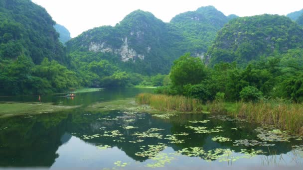 Vista Aérea Região Ninh Binh Trang Tam Coc Atração Turística — Vídeo de Stock