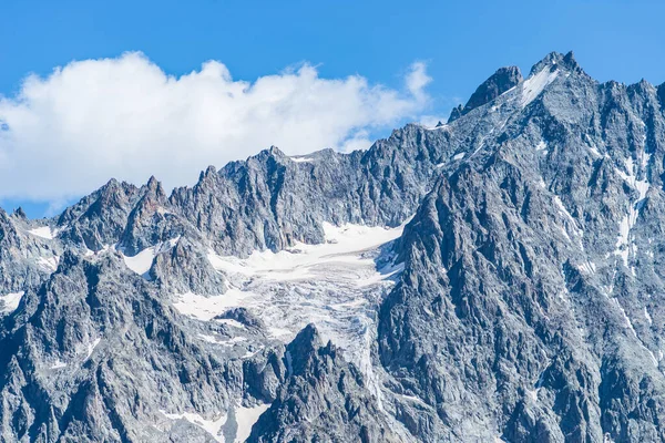 Krajobraz Górski Alpach Francuskich Masyw Ekrinów Malownicze Skaliste Góry Dużej — Zdjęcie stockowe