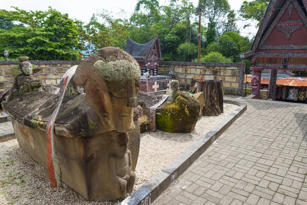 Lake Toba Indonesia Circa February 2019 Batak Traditional Graveyard Tomok — Stock Photo, Image