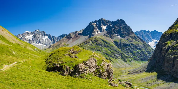 Mountain Landscape French Alps Massif Des Ecrins Scenic Rocky Mountains — Stock Photo, Image