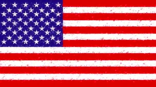 Usa Nationalflagge Republik Amerikanischer Dollar Symbol Des Landes — Stockvideo