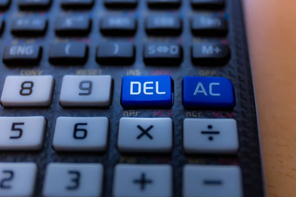 Delete Key Scientific Calculator — Stock Photo, Image