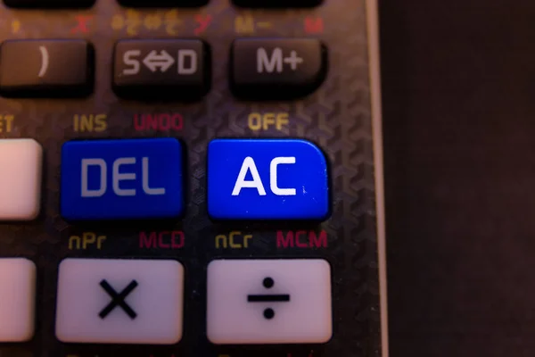 AC all clear Key from the keyboard of a scientific calculator