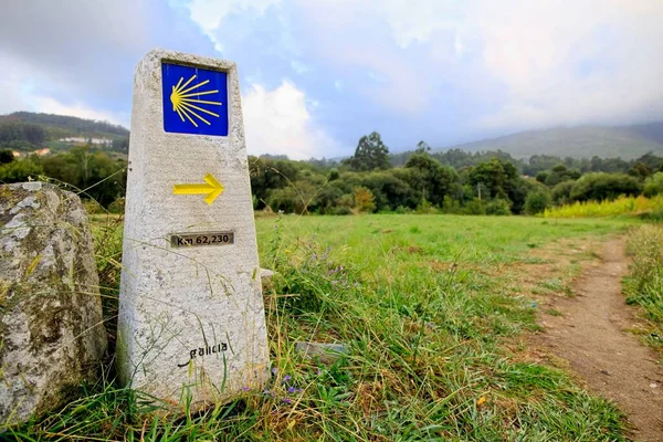 Signpost Pro Poutníky Cestě Jakuba Stock Obrázky