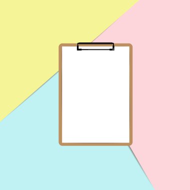 Beyaz sayfa üzerinde pastel renk arka plan, Minimal kavramı vektör ile pano.