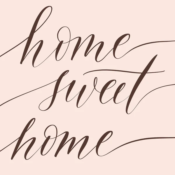 Home Sweet Home Hand Lettering Vector — Stock Vector