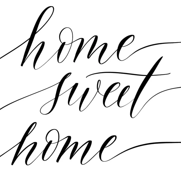 Home Sweet Home Vecteur Lettrage Main — Image vectorielle