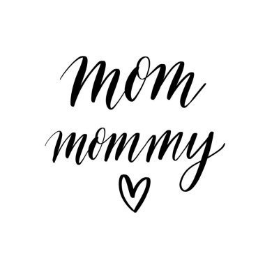 Anne Anne - yazıt el yazı vektör. Tipografi tasarımı. Tebrik kartı.