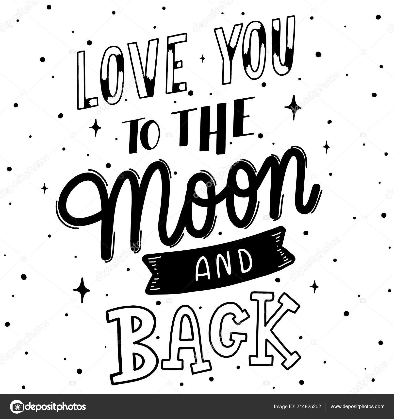 Love You Moon Back Inscription Hand Lettering Vector Typography Design Vector Image By C Ku4erashkastyle Vector Stock Love You Moon Back Inscription Hand Lettering Vector Typography Design Vector Image By C Ku4erashkastyle Vector Stock
