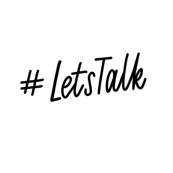 Let Talk Hand Lettering Vector — стоковый вектор