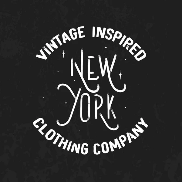 New York - ursprungliga Vintage texturerat Hand bokstäverna T Shirt grafen — Stock vektor
